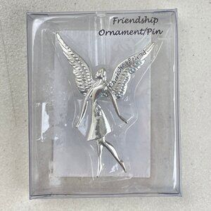 Christmas Ornament Friendship Pin Silver Serenity New in Box Cherished Friend